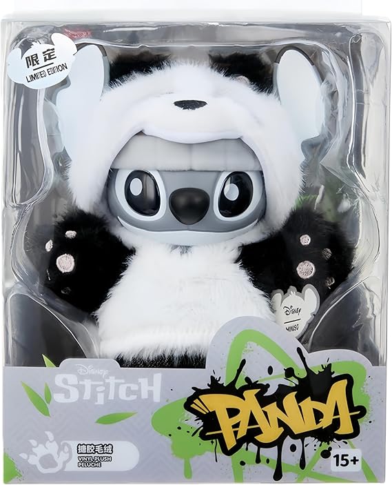 MINISO Disney Stitch GenZ Street Series Collector's Edition, Panda Clothes Collection Pendant Figure Bag Charm Collectible Toy for Home Decor Birthday Gifts