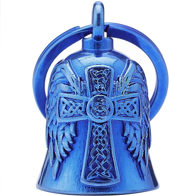 Motorcycle Men Bells - Motorcycle Angel Bell for Men Women,Bell Biker Accessory,Guard Riding Safety (Black)