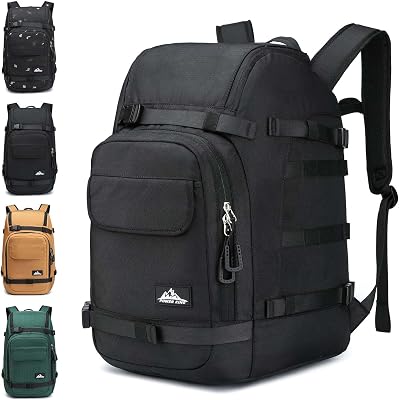 Ski Boot Bag, 40L Snowboard Boot And Helmet Bag, Large Capacity Ski Boots Travel Backpack For Men Women, Waterproof Snowboard Boots Backpack For Skiing, Camping Black