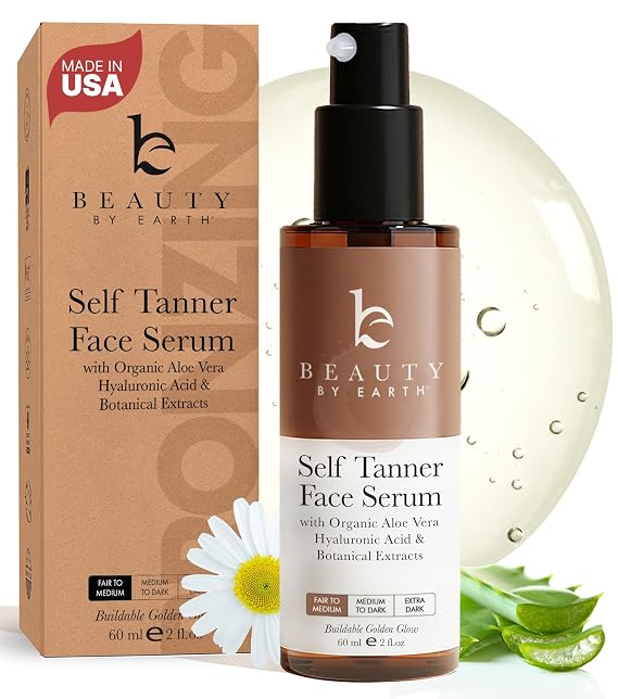 Face Tanner Serum - USA Made with Natural & Organic Ingredients