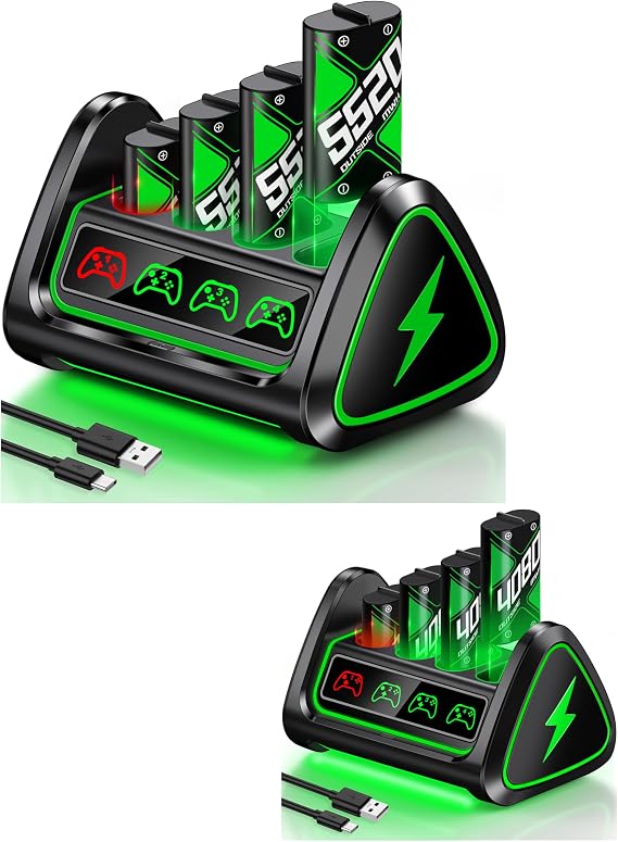 Upgraded 5520mWh+4080mWh Fast Charging Rechargeable Battery Packs