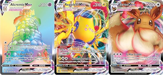 3 Pokemon Card Vmax Bundle - 1 Secret Rare Card - No Duplicates - Vmax Booster Pack