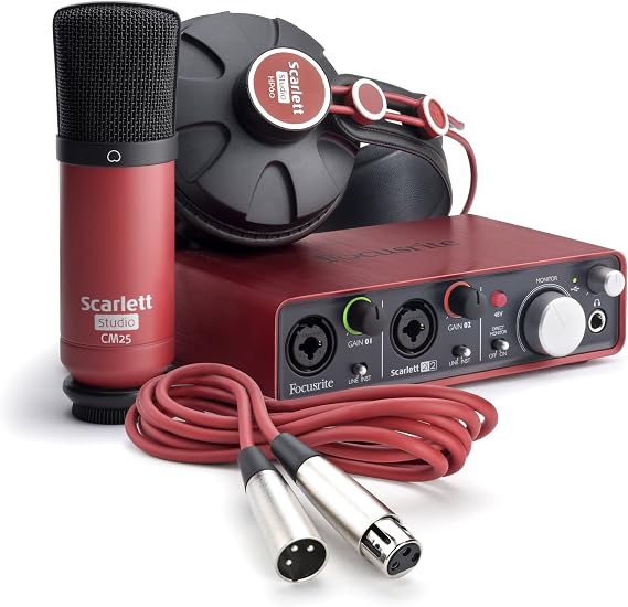 Focusrite Scarlett 2i2 Studio (1st Gen) Audio Interface and Recording Bundle