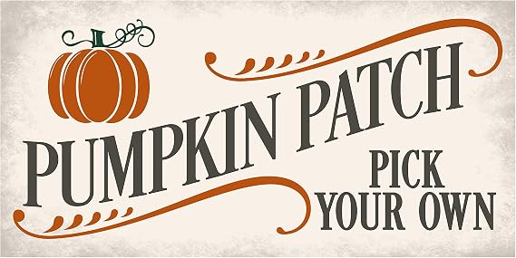 Pumpkin Patch Rustic Pallet Style Wood Wall Sign 9x18