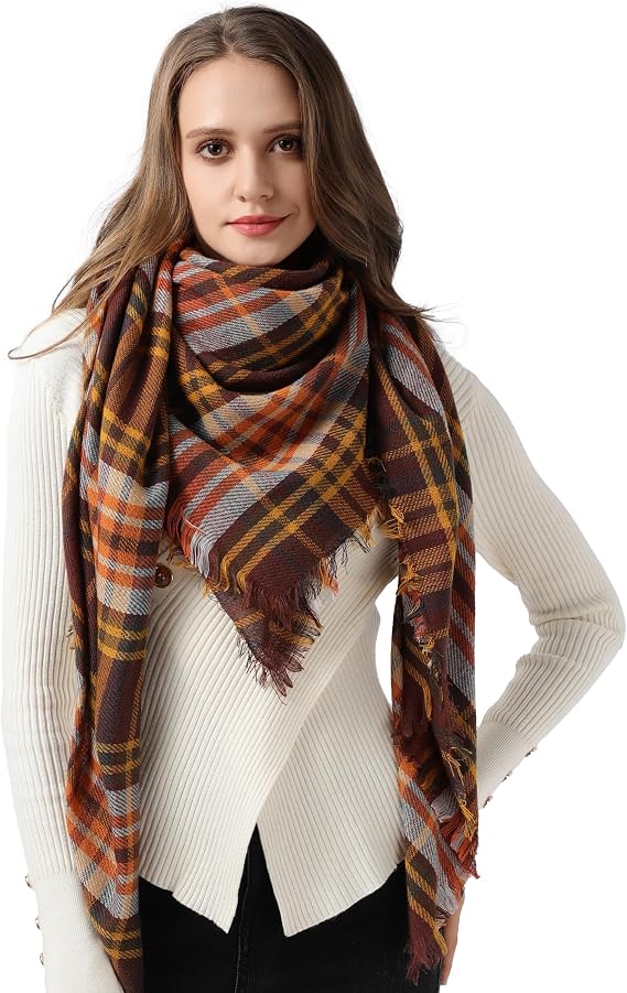 DOFOWORK Scarfs for Women - Scarves for Women Winter Warm, 55" x 55", Large Soft Blanket Scarf Women Scarf Wrap Shawl