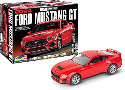 Revell 14586 2024 Ford Mustang GT 1:25 Scale 65-Piece Skill Level 3 Model Car Building Kit