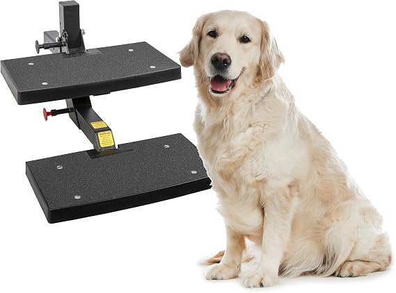 PetSafe Happy Ride PupSTEP HitchStep Dog Stairs, Folding Steps for Truck & SUV Hitches, For Medium to Large Dogs | Folding Hitch-Mounted Steps for Trucks & SUVs, No-Slip Traction Surface, Built for Medium to Large Dogs up to 200 Lb