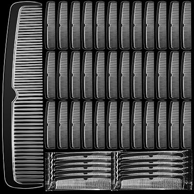 Lallisa 200 Pcs Individually Wrapped Combs in Bulk 5.5 x 1.2 Pocket Disposable Combs Fine and Wide Tooth Cutting Hair Combs for Women Men Barber Beard Homeless Family Hotel Shelter, Transparent