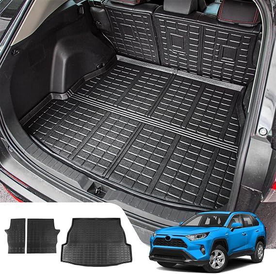 Trunk Mat & Backrest Mats for 2019-2024 2025 Toyota Rav4