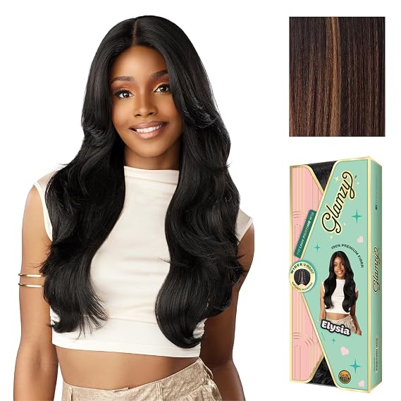 Sensationnel Glamzy Lace Part Wig-Elysia, BALAYAGECHOCOLATE
