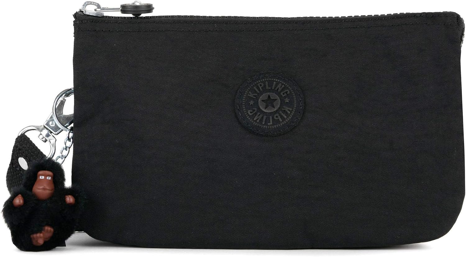 Kipling Women's Creativity XL Pouch, Multi Compartment Pouch, Zip Closure, black tonal