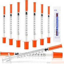 100 Pack 1ml Dispensing Measuring Tool,30Gx13mm Plastic Transfer Tool for Distribution,Individually Wrapped,Multiple Uses for Laboratory,Industrial,Pet,DIY