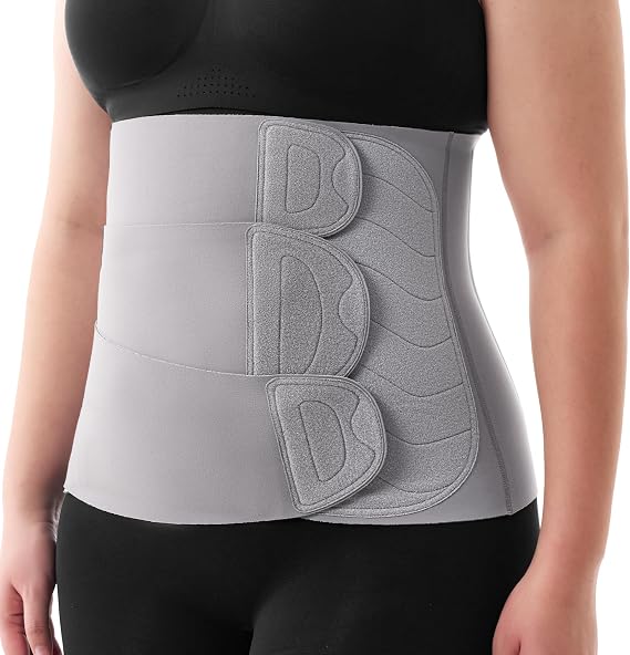 Momcozy Ergowrap Postpartum Belly Band, 3D Lifting & Ergonomic Back Support | C-Section Abdominal Binder with Gentle Lift, Breathable Comfort, and a Discreet Fit under Clothing for Postpartum Support