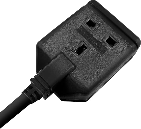 Masterplug EXS1315B-01 Heavy Duty Single Socket Extension Lead, 5 Metres, Black