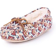 Minnetonka Women's Cally Moccasin Slipper, Cream Minookamii, 11 M US