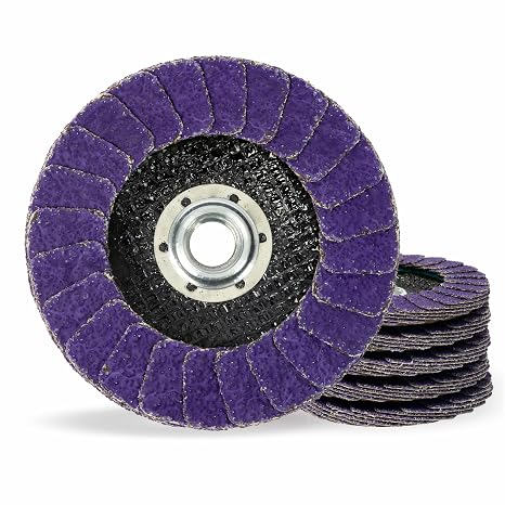 4.5" x 5/8-11 Premium Ceramic Flap Discs, 36+ Grit Grinding Wheels 5Pcs