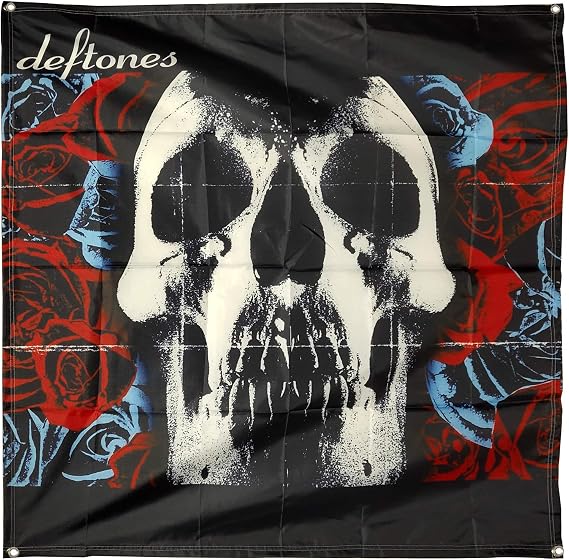 Deftones Flag Album Cover Tapestry Skull Art Poster 4x4 ft banner man cave