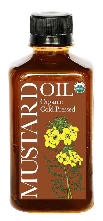 Daana Mustard Oil: CERTIFIED USDA ORGANIC, EXTRA VIRGIN, COLD PRESSED 12 oz