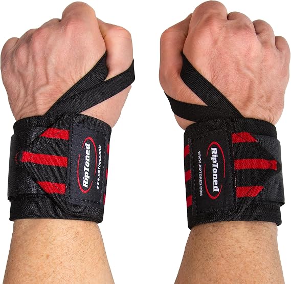 Rip Toned Wrist Wraps for Weightlifting USPA & USAPL Approved Stiff or Flex 18" Gym Wrist Straps with Thumb Loop Maximum Support for Men & Women