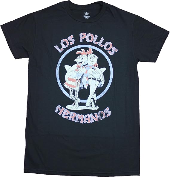 Breaking Bad Mens T-Shirt - Los Pollos Hermanos Classic Logo Distressed