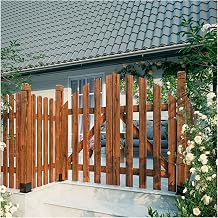 Outdoor Garden Gates,Heavy Duty Anti Sag Swinging Door Partition Door for Entrance Garden Fence for Square,Park,Easy to Install,B,Brown,90x120cm