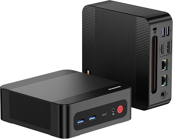 BOSGAME P3 Plus Mini PC, Mini Computers with AMD Ryzen 7 7840HS, 32GB DDR5 1TB PCle SSD, 4K Triple Display, Dual RJ45 LAN, Wi-Fi 6E/BT5.2, Micro Desktop Computers for Gaming & Office