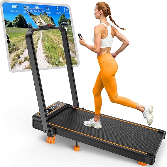 Rayspace 15% Tilt Treadmill, Upgraded 3.5HP Low Noise Treadmill for Home, 4 in 1 Folding Treadmill, Walking Mat with Handle, 350+ Lbs Capacity