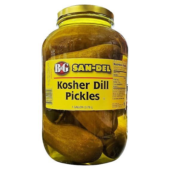 B&G San-Del Kosher Dill Pickles, 1 Gallon