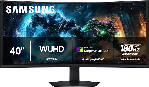 Samsung 40 Odyssey G7 (G75F) Series WUHD Curved Gaming Monitor