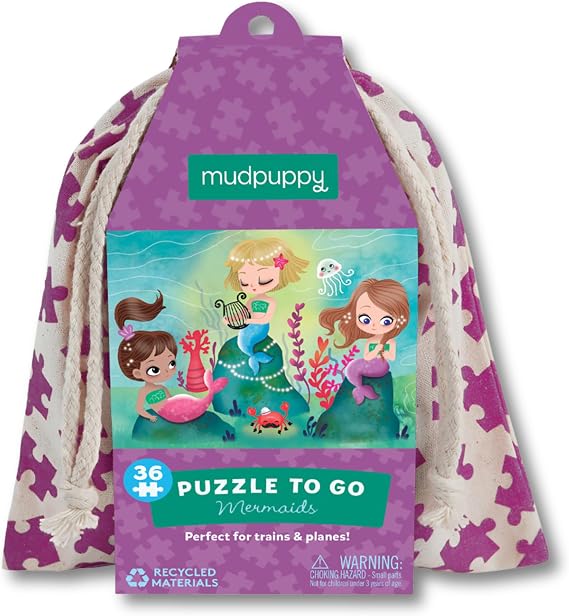 Mudpuppy - Mermaids 36 Piece Puzzle to Go for Kids