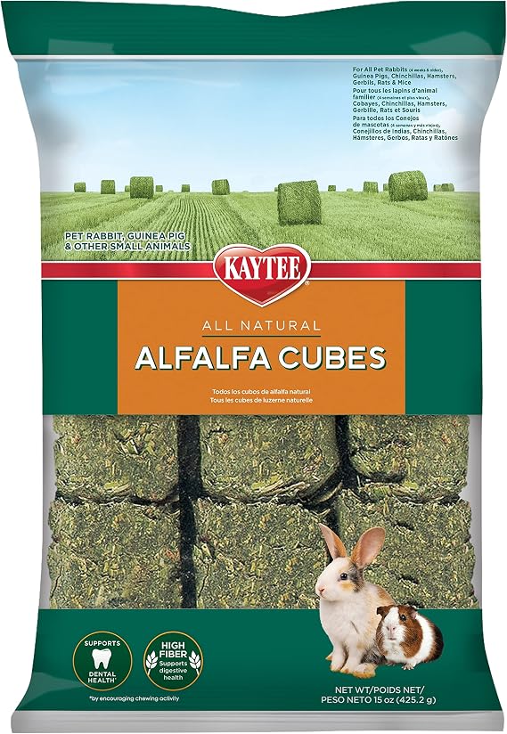 Kaytee Alfalfa Cubes for Rabbits and Guinea Pigs, 15 Oz