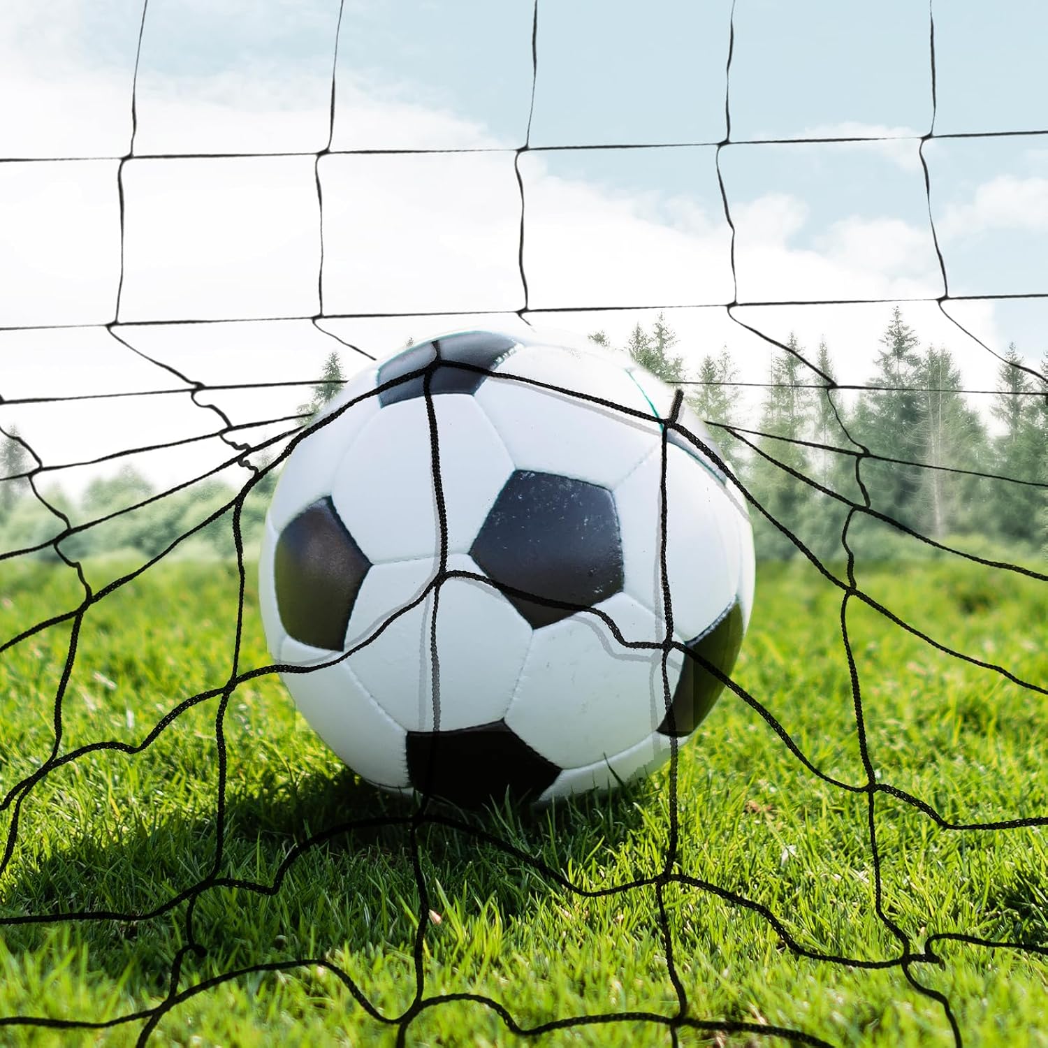 Hittiop Soccer Netting,Soccer Backstop Net, High Impact Soccer Barrier Net, Nylon Soccer Practice Sports Netting for Backyard,Garage, Basement. Installation Rope Included, 1030FT, black
