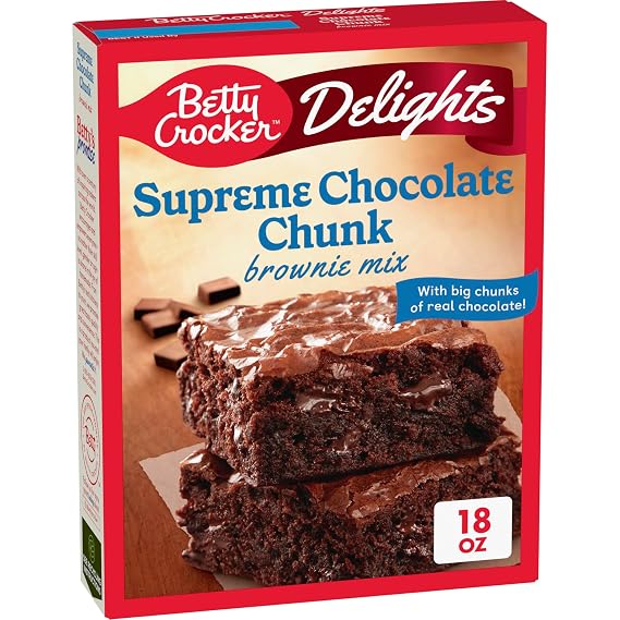 Betty Crocker Supreme Chocolate Chunk Brownie Mix, 18 oz