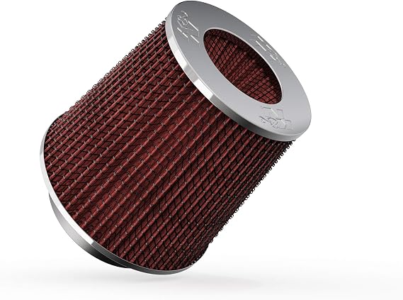K&N High-Flow Original Lifetime Universal Clamp-On Air Filter: High Performance, Premium: Flange Diameter: 4 In, Filter Height: 5.5 In, Flange Length: 1.125 In, Shape: Round Tapered, RG-1001RD