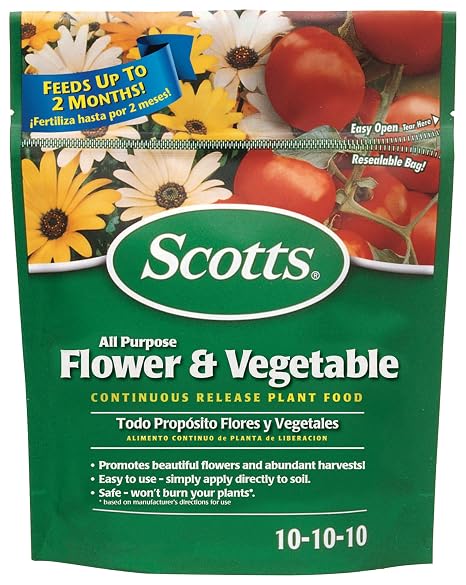 Scotts All Purpose Flower & Vegetable Continuous Release Plant Food, 3 lbs.