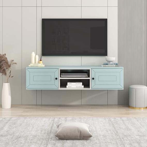 Television TV Stand, One Size, Blue