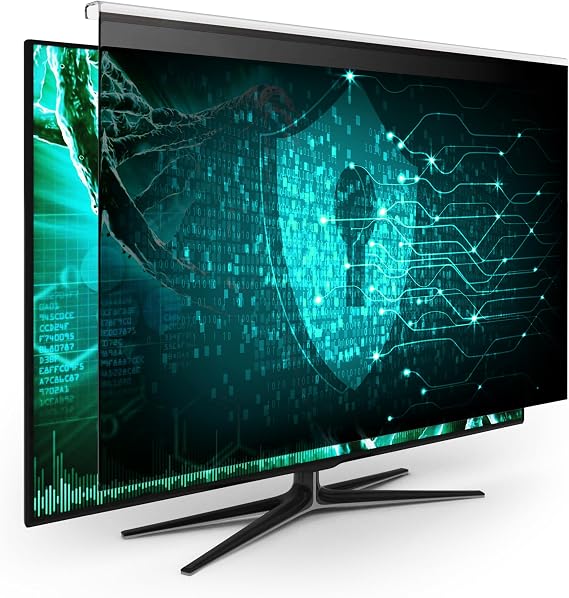 EZ-Pro Screen Protector Privacy Screen Panel for 24 inches (Screen Measured Diagonally) Computer Monitor, Anti Blue Light and Easy Installation, Screen Panel Size 12.6" Height x21.5 Width