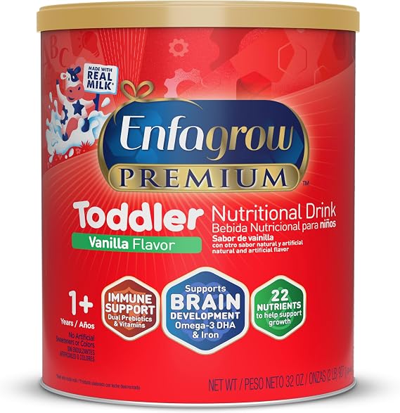 Enfagrow Premium Toddler Milk Nutritional Drink, Vanilla, 32 Oz