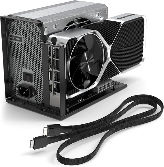 PCIe 4.0 x4 64Gbps eGPUドック 29.5インチ SFF-8611 OCuLinkケーブル付き OCuLink SFF-8612 8311 to PCIe x16 外部GPUドック ノートパソコン&ミニPC用 外部GPUエンクロージャ