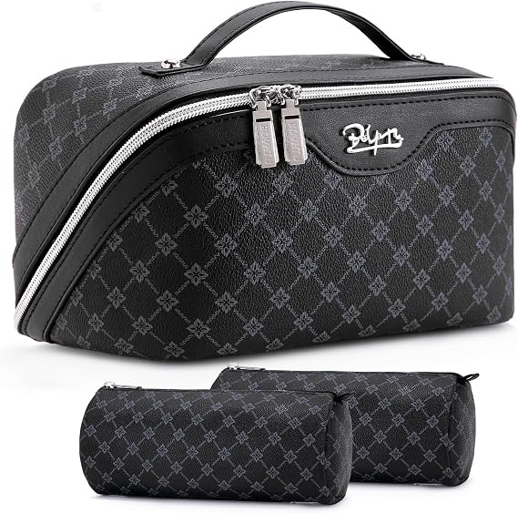 BOYATU Travel Makeup Bag Cosmetic Bags for Women: 3-Piece Makeup Bag Set