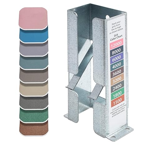Peachtree Woodworking Supply 2 inch by 2 inch Micro-Mesh Soft Touch Sanding Pads w/Galvanized Steel Dispenser - for Pen & Bottle Stopper Turning, Cycle Sanding Acrylic Materials (9 Micro Mesh Pads)