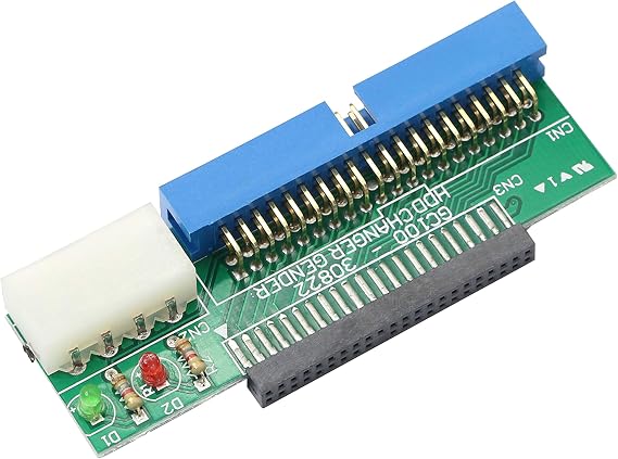 GELRHONR IDE 2.5 to 3.5 Adapter,LEIHONG 44 Pin 2.5-inch IDE Hard Disk of Laptop to 40 Pin IDE Port On PC Motherboard,HDD Hard Disk Drive or SSD to PATA Port Connector Card