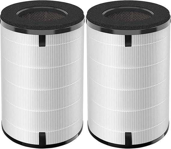 AP-T40FL AP-T45 HEPA Replacement Filter Compatible with 1461901 Homedics Total Clean 5-in-1 Air Cleaner Purifier, AP-T40 AP-T45WT AP-T40WT AP-T45-BK AP-T45-WT AP-T40WTAR, 2-Pack