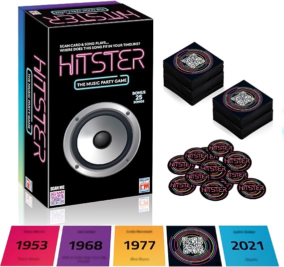 Fotorama Hitster Jumbo Edition: The Ultimate Music Quiz Party Card Game for Adults and Families - 2 to 10 Players Ages 16+