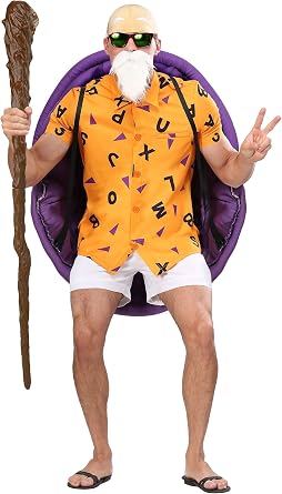 Adult Plus Size Dragon Ball Z Master Roshi Costume | Plus Size Anime Costume with Shirt, Shorts & Accessories
