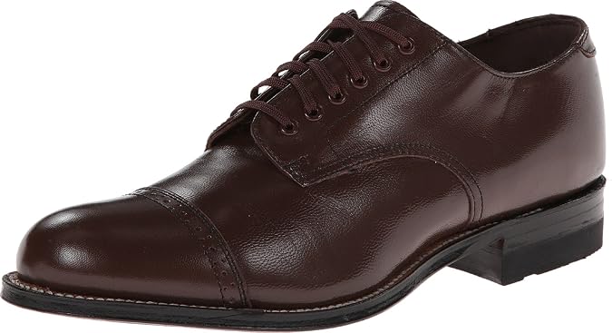 Stacy Adams Men's Madison Cap Toe Oxford Brown/Wide / 9.5