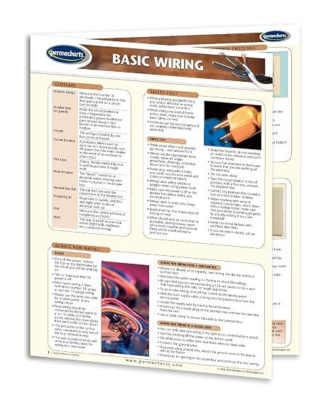 Basic Wiring Guide - Electrical - Home Maintenance Quick Reference Guide by Permacharts