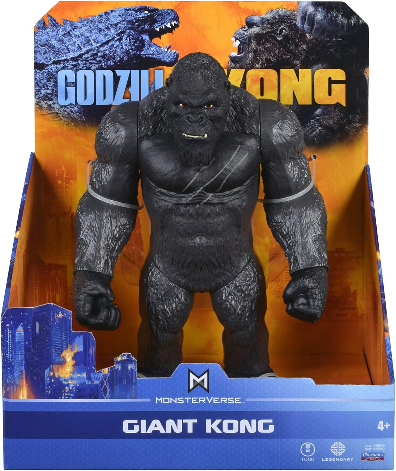 MonsterVerse Godzilla vs Kong 11 Inch Collectable Giant King Kong Articulated Action Figure Toy in Black, Limited Edition, Suitable for Ages 4 Years
