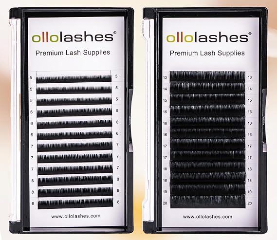 Eyelash Extension CC Curl 0.03 Mix5-8mm + Mix13-20mm Super Matte Classic Lash Extensions Professional Supplies for Lash Techs