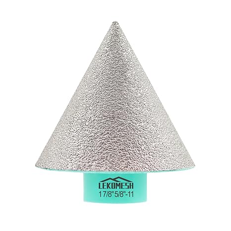 Diamond Beveling Chamfer Bits - 1-7/8in x 5/8"-11 Thread Diamond Countersink Drill Bit Angle Grinder for Shaping Enlarging Cleaning Existing Holes of Granite Marble Porcelain